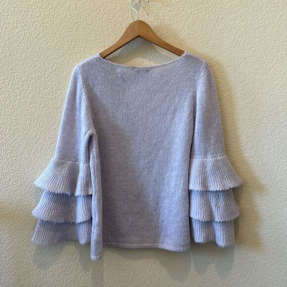 Gio Gio Made In Italy Lavender Tiered Sleeve Mohair Wool Sweater Medium - Picture 7 of 13